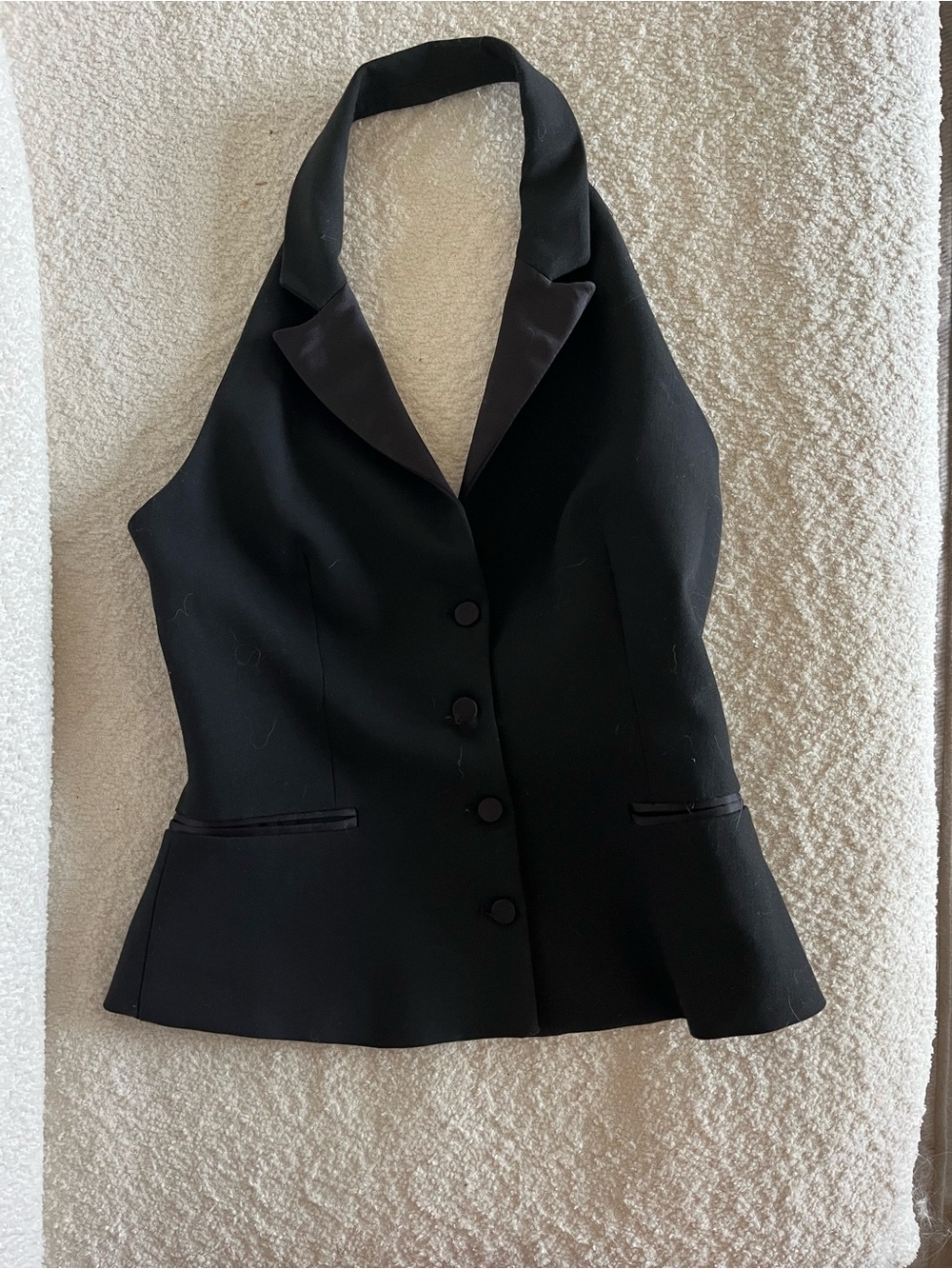 Vintage Zara halter-style tuxedo vest EUC